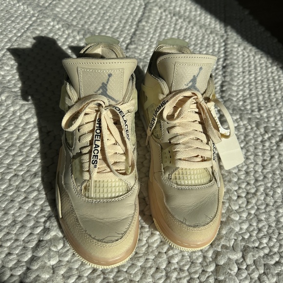 2020 Off-White x Wmns Air Jordan 4 Retro SP 'Sail' - Picture 4 of 8